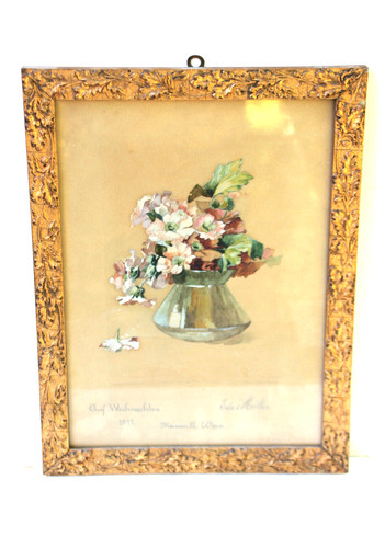 Bouquet fleurs gouache ou - de,