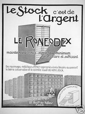 RONEO ADVERTISING METAL SHELVING LE RONEODEX STOCK IS SILVER
