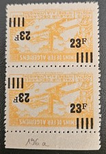 Algérie colis postaux Yt 196ba variété neuf** Tête-Bêche cote 200€