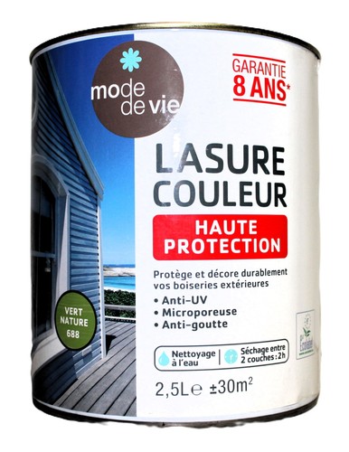 Lasure haute protection - protection, vert