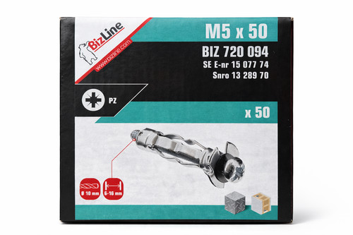 Cheville molly m5x50 placo - molly,