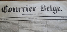 1832 COURRIER BELGE - Belgium Newspaper - Generals Dwernicki Santa Anna