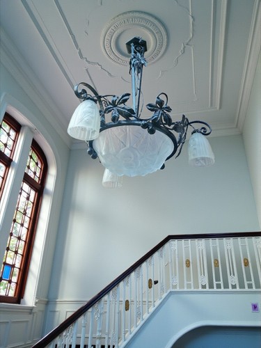 Lustre fer forgé verre - en, et