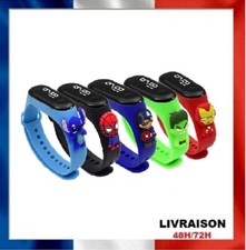 Montre numérique Enfants Montre de Sport à LED décontractée Silicone Bracelet