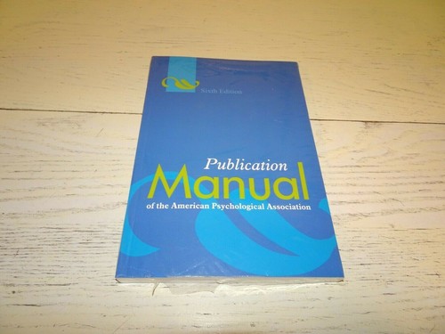 Publication manual 6th - 6th, ed