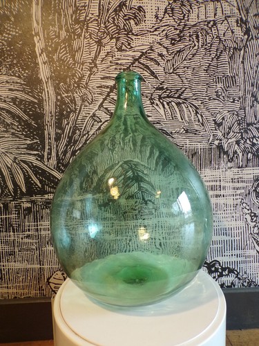 Ancien bonbonne verre soufflé - bonbonne, verre-soufflé