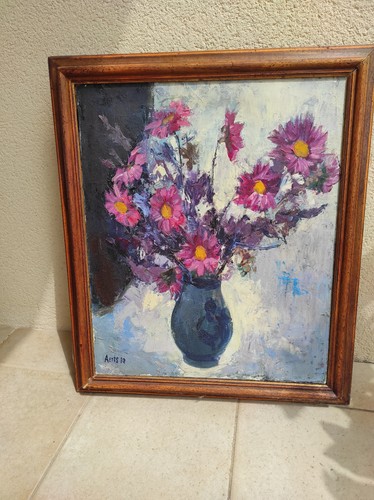 Huile sur toile ancienne - huile,