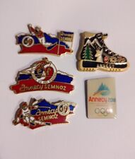 Lot of 5 Pin's Annecy, JO 2018, ESF Ski Semnoz Hiking Shoe