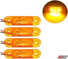 4x Orange Ambre 24v 9 LED