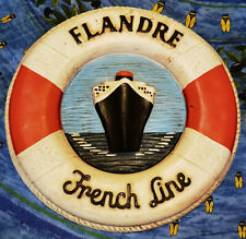 PLATE ADVERTISING LIFEBUOY ♦ Ship ""FLANDERS FRENCH LINE