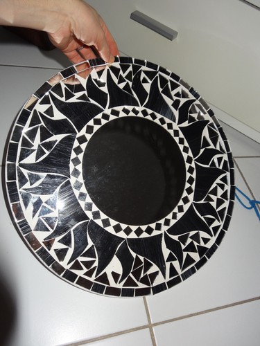 Miroir blanc noir soleil - blanc,