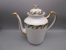 Cafetière art-déco ancienne en porcelaine de Limoges