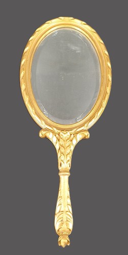 Miroir face main bois - miroir,