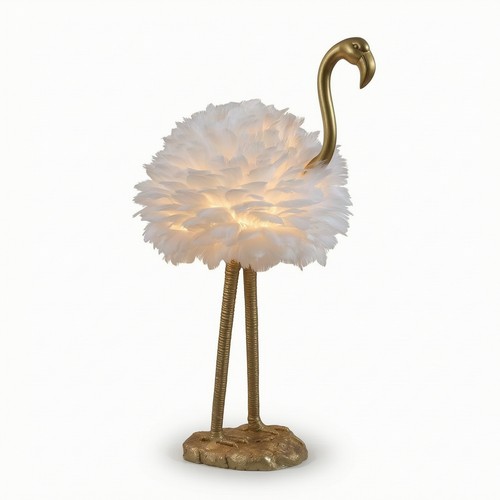 Lampe flamant rose romantique - flamant,