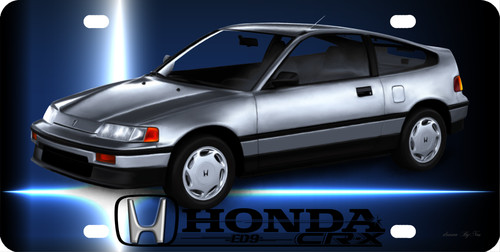 Honda crx mk2 grise - grise, plaque