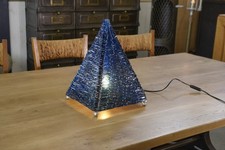 1970s Raw Glass Mosaic Table Lamp