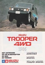 Catalogue Brochure Isuzu Trooper 1986 Belgique en flamand / vlaams