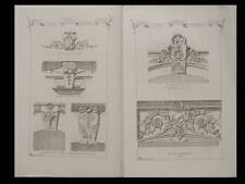 ARCHITECTURE, AGRAFE, CRETE, CHENEAU - GRAVURES 1872 - MATERIAUX ET DOCUMENTS