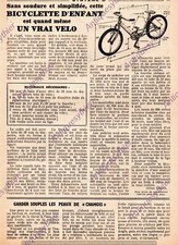 CHILDREN'S BICYCLE PEDAL TRAILER / DIY CYCLE KID CUTTING PLAN DIY BIKE