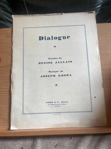 Joseph kosma dialogue denise - joseph,