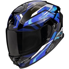Casque intégral Scorpion Exo-GT SP Air Augusta noir/gris/bleu casque moto