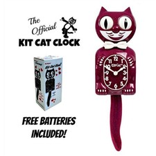 RUBY RED KIT CAT CLOCK 15.5"