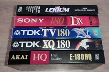 * Lot de 5 Cassette Video VHS