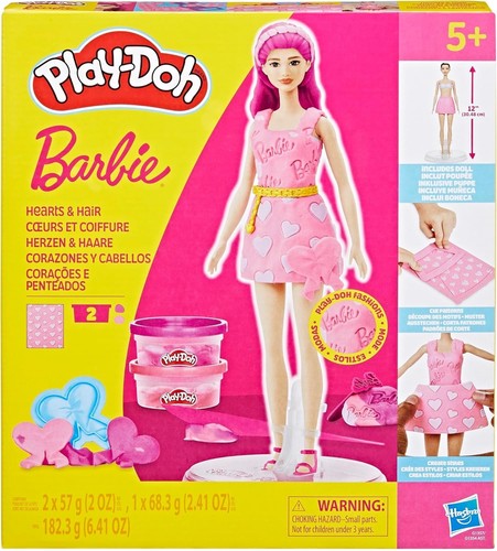 Play doh barbie - set, coeurs