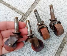 4 antique metal furniture castors / wheels / feet, chair, height 4 cm