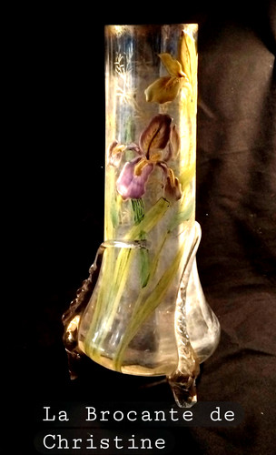 Legras vase tripode - , à