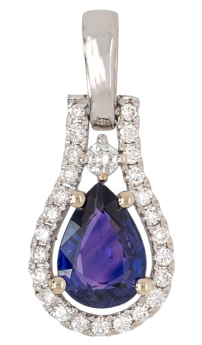 Pendentif saphir or - en,