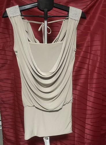 Robe tunique couleur beige - robe,