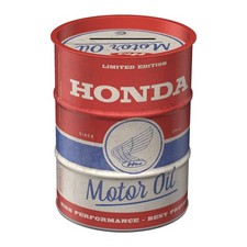 Tirelire Bidon Huile Vintage Honda – Déco Garage Moto – Tonneau de pétrole