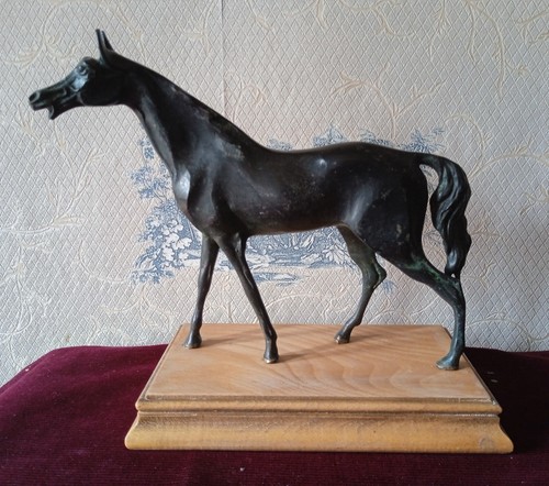 Statuette bronze cheval par - statuette,