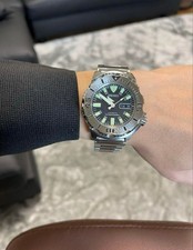 Montre automatique Seiko noire Monster pour homme 200 M étanche en acier inox...