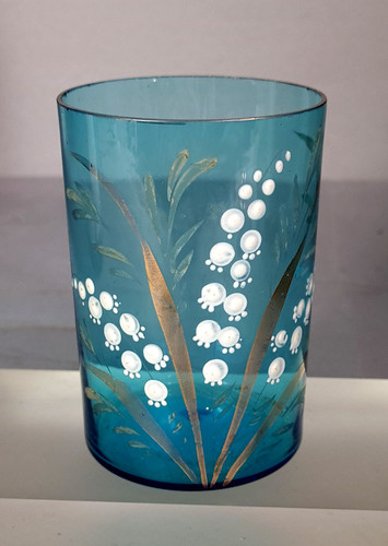 Verre ancien bleu - verre,