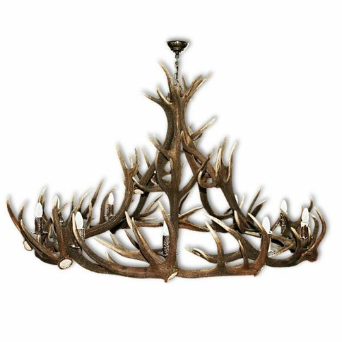 Lustre avec vrai - , bois