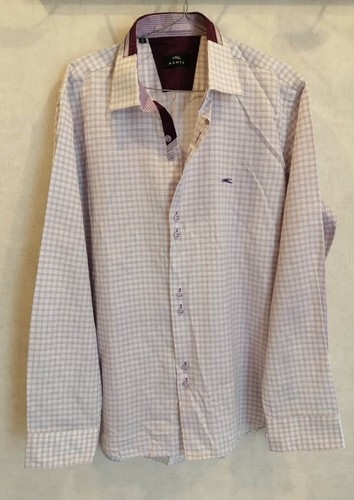 Chemise lilas petits carreaux