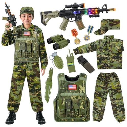 Kids military army costume set - kids,
