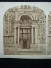 Stereo Photo 1860 Interior Door of the Carthusian Monastery PAVIA Certosa Italia ITALY