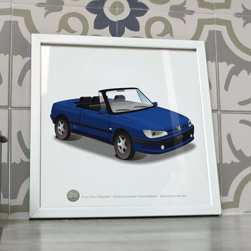 Poster peugeot 306 cabriolet - poster,