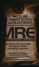 PORT OFFERT Rare Ration combat USA MRE MENU 24 BOEUF SOUTHWEST Emb. 2024