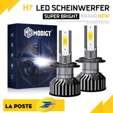 2X Ampoules H7 LED 120W 6000K 12000LM Voiture Feux Phare Lampe Xénon Blanc