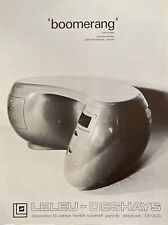Original Vintage 1970 Maurice Calka Boomerang Desk Leleu Deshays Furniture Ad