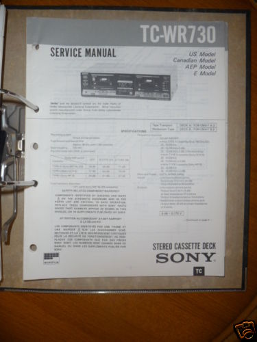 Manuel service sony - manuel,