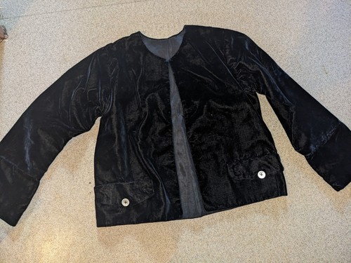 Gilet enfant velours noir - gilet, en