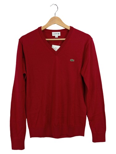 Lacoste pull homme - rouge, laine
