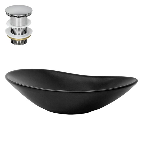 Lavabo noir mat céramique