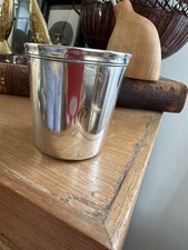 Christofle Gobelet Timbale Art Deco Métal Argenté Chiffre 61