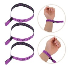  Lot de 20 bracelets VIP violets en tissu pour événements, mariages, concerts,